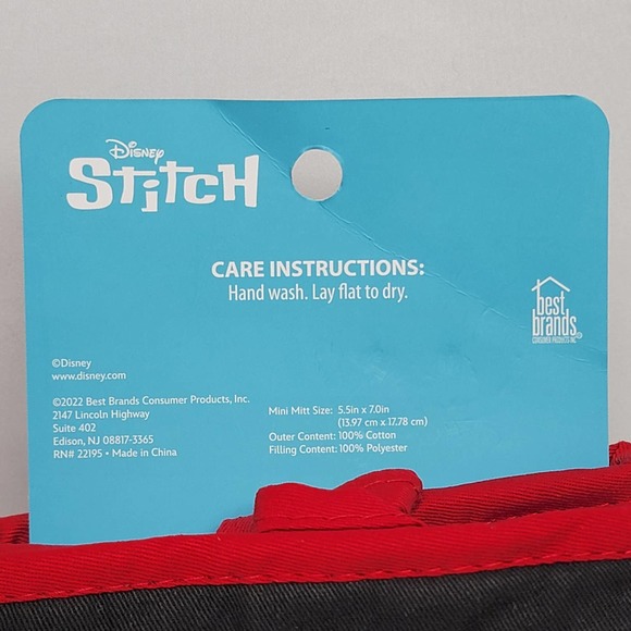 Disney Santa STITCH Christmas Holiday 2 Pack Kitchen Cooking Oven Mini Mitts New - Picture 2 of 8